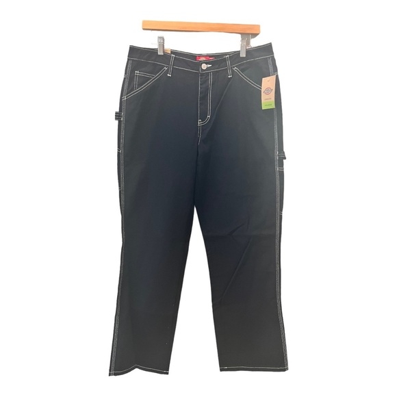 Dickies Classic Carpenter Black Contrast Stitch Straight Leg Jeans 13/31 -15/32 - Picture 7 of 14
